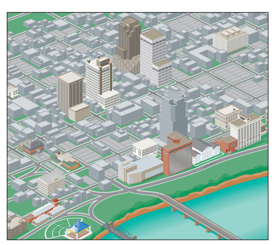 Simple Street Map Illustration