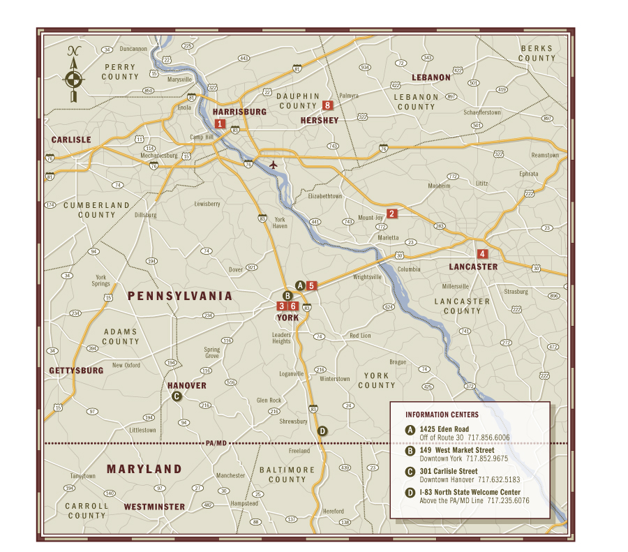 County Street Map Illustration