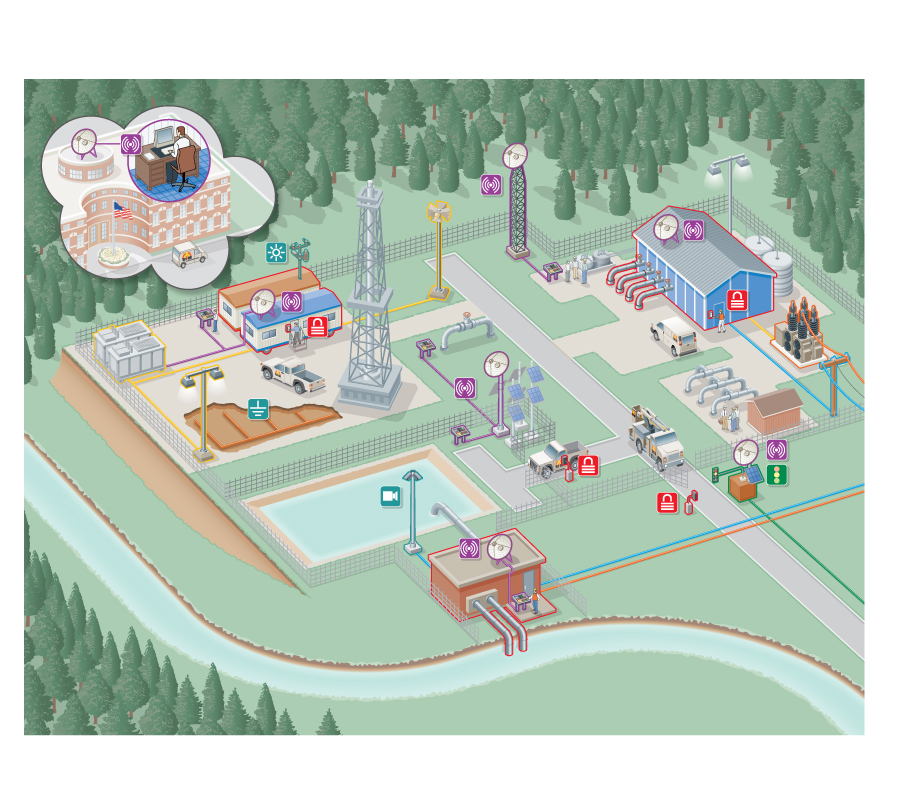 3D Amusement Park Map Illustration